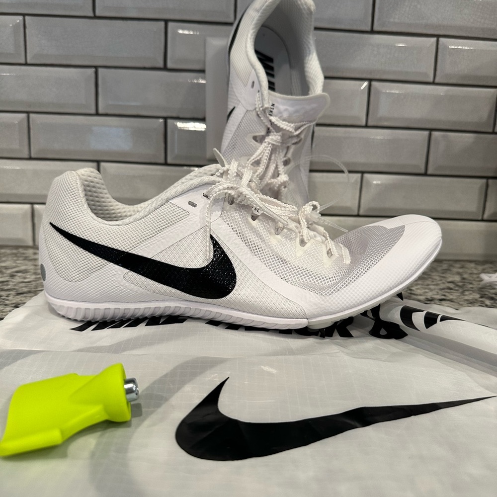 Men's 13 Nike Rival Multi-Events Track Spikes Low Running White Black DC8749-100